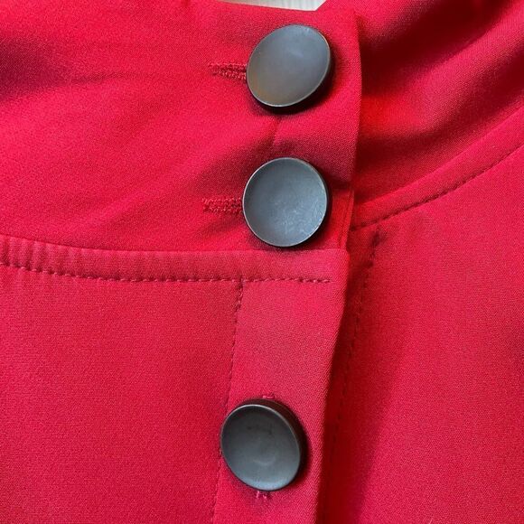 RED HIGH LOW LIGHT WEIGHT JACKET/WINDBREAKER. LITTLE RED RIDING HOOD STYLE NWOT - Picture 6 of 9